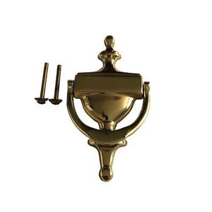 Gatehouse 7-in Brass-Plated Entry Door Knocker